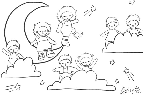 An assortment of Olli Ella inspired coloring pages