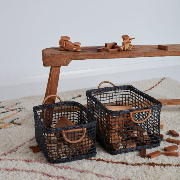 Rattan Cabouche Basket - Ink