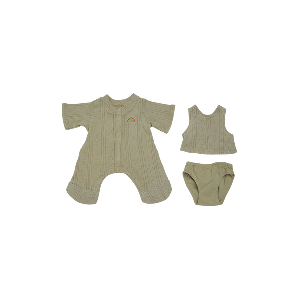 Dinkum Dolls Pointelle PJ Set - Sage