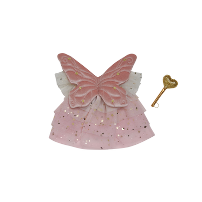 pink and gold fairy costume for doll