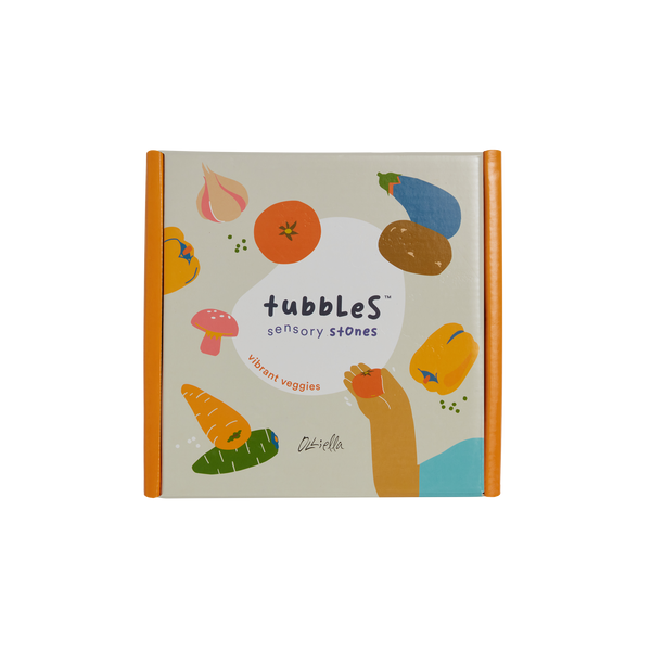 Olli Ella Tubbles Sensory Stones Vibrant Veggies Packaging