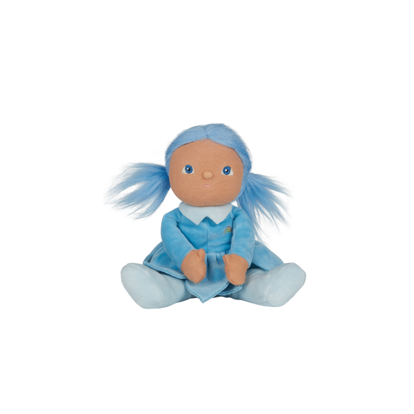Olli Ella Blossom Buds Dinky Dinkum Iris blue flower doll sitting