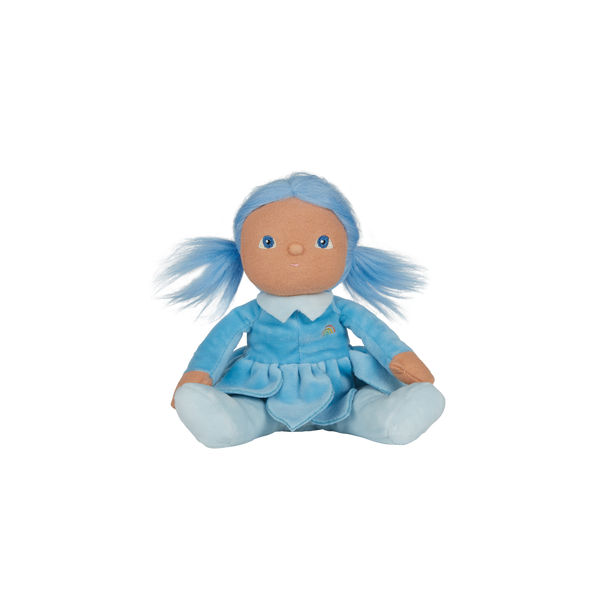 Olli Ella Blossom Buds Dinky Dinkum Iris blue flower doll sitting