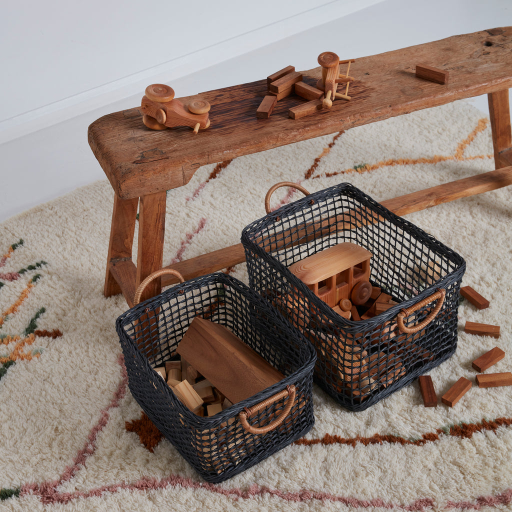 Rattan Cabouche Basket - Ink