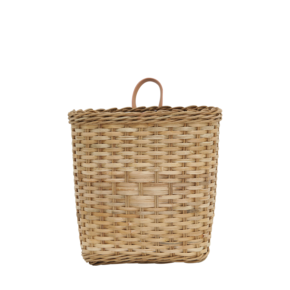 Hanging rattan book basket hotsell