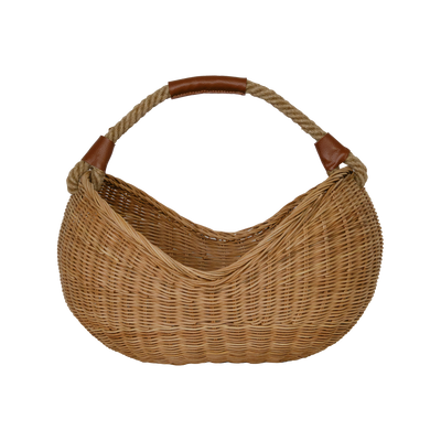 Rattan Half Moon Basket
