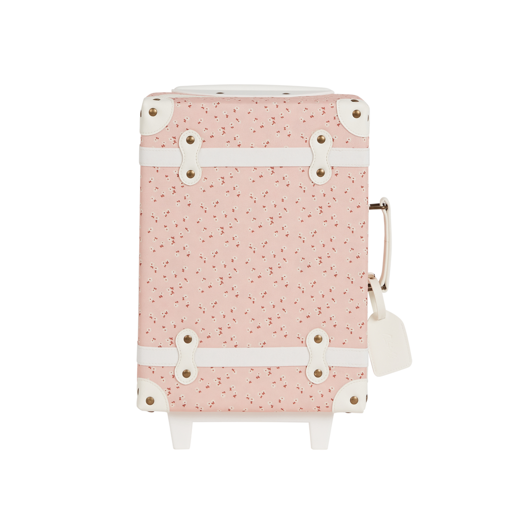 See-Ya Suitcase - Pink Daisies – Olli Ella USA