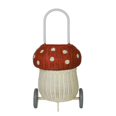 Rattan Mushroom Luggy - Red
