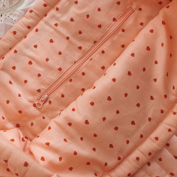 Quilted Tote Bag - Strawberry