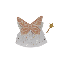 white and gold fairy costume for doll
