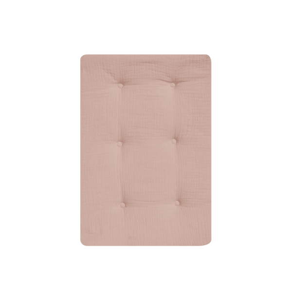 Olli Ella Cotton Strolley Mattress in Seashell Pink - Soft, breathable, and eco-friendly mattress for doll stroller. Ideal for nurturing play and comfort.