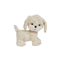 Olli Ella Dinkum Dog Cookie with no accessories White dog side view