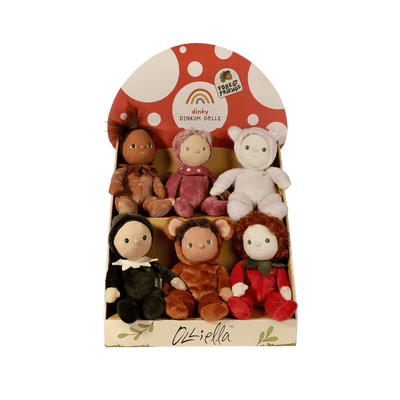 Set of woodland themed collectable plush dolls. Collectable, soft and cuddly woodland toys.