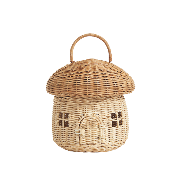 Rattan Mushroom Basket - natural