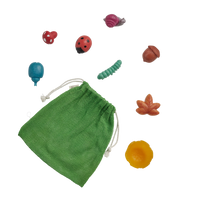 Olli Ella Tubbles Sensory Stones Garden Goodies individual items with bag