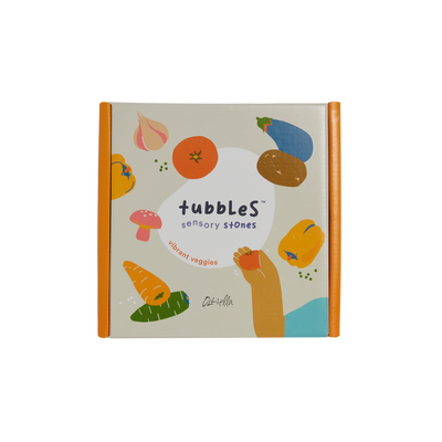 Olli Ella Tubbles Sensory Stones Vibrant Veggies Packaging