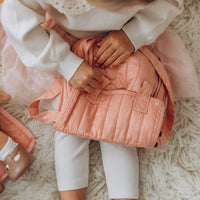 Olli Ella doll play dusty pink change mats and bag. Use with our dinkum dolls for imaginative doll play.