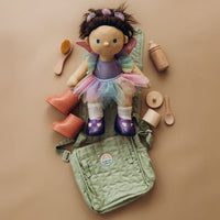 Olli Ella doll play sage green change mats and bag. Use with our dinkum dolls for imaginative doll play.