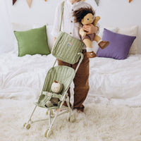 Olli Ella pastel green Doll changing mat and bag for kids imaginative play.