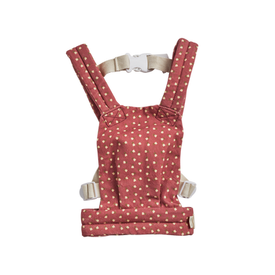 Olli Ella Christmas theme Sweetheart Red print Carrier for dolls