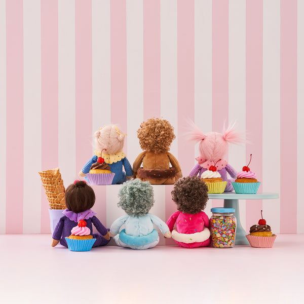 Multipack of our Dinky Dinkums Sweet Treats plush toys for kids. Cute and cuddly mini collectable plush toys. Collect them all.