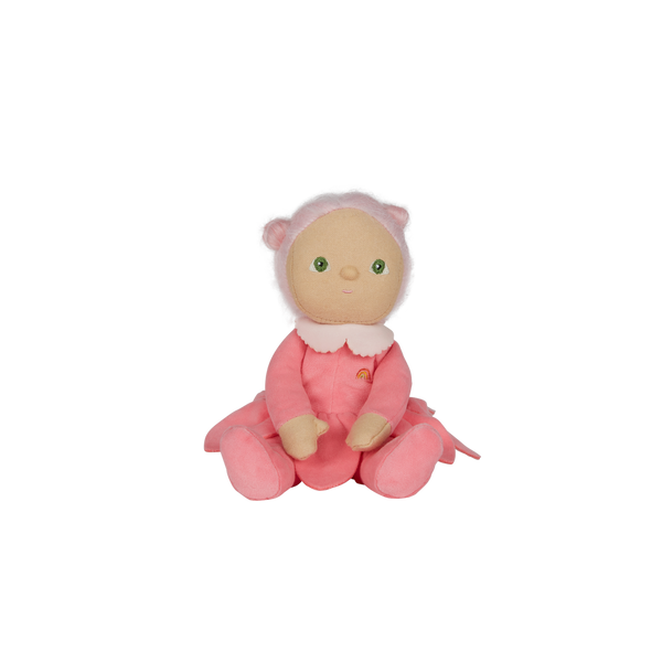 Olli Ella Blossom Buds Dinky Dinkum Lily Pink Flower Doll sitting