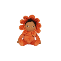 Olli Ella Blossom Buds Dinky Dinkum Poppy orange flower doll sitting