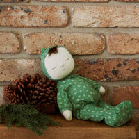 Olli Ella Christmas theme Dozy Dinkum in Forest colour with acorns in background