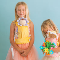 Adorable Dozy Dinkums plush flower doll in Pip Buttercup. Soft and cuddly, perfect for play and snuggling. Made from high-quality, safe materials.