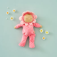 Charming Twinkle Fuchsia Dozy Dinkums plush flower doll by Olli Ella. Ideal for imaginative play and comfort, crafted from durable, child-friendly fabrics.
