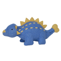Set of plush felted dinosaur toys for kids. Set of prehistoric small dinosaur toys featuring Pterodactyl, T-Rex and Ankylosaurus.