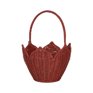 Rattan Poinsettia Carry Basket