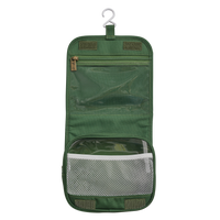 Olli Ella See-ya Wash Bag in Forest Green colour for travel bathroom goodies inside view