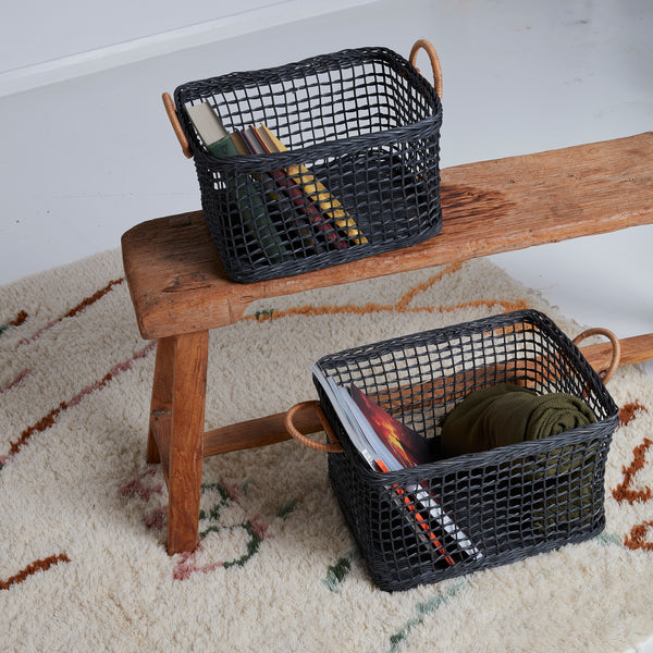 Rattan Cabouche Basket - Ink