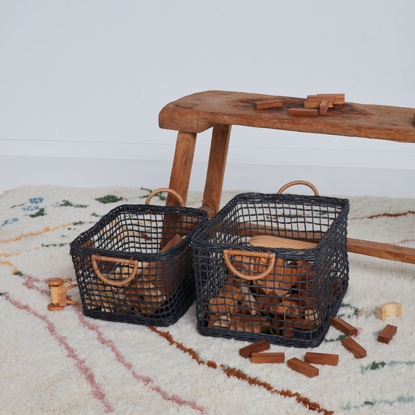 Rattan Cabouche Basket - Ink