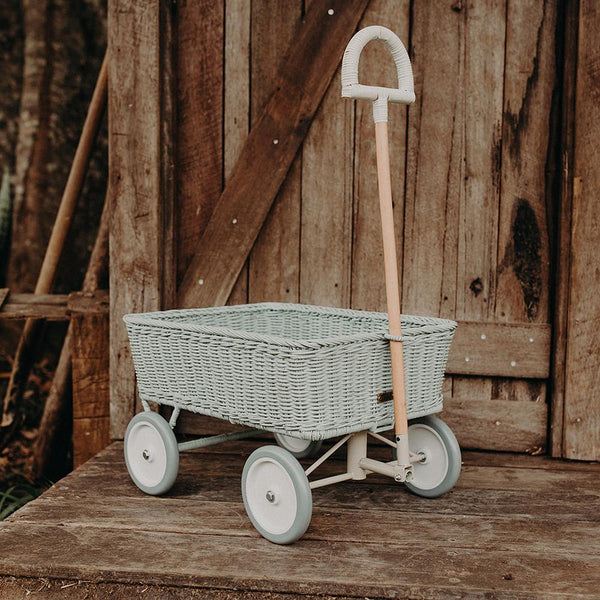 Rattan Wonder Wagon - Vintage Blue