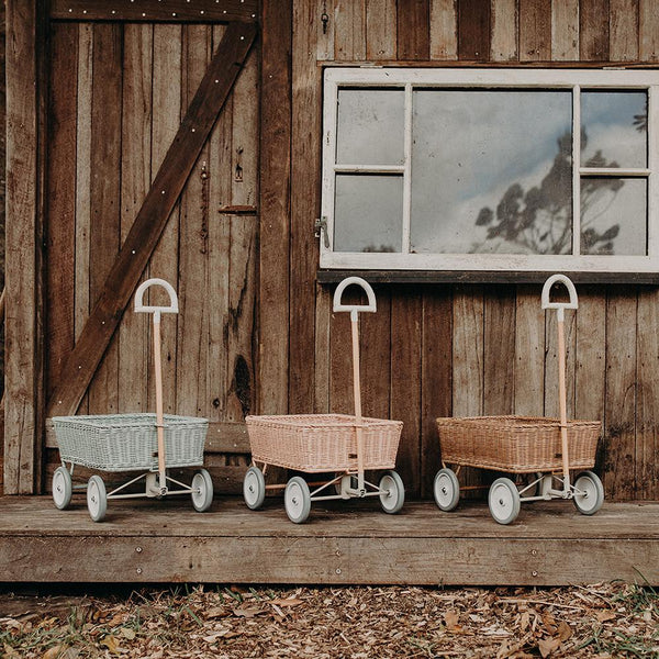 Rattan Wonder Wagon - Vintage Blue