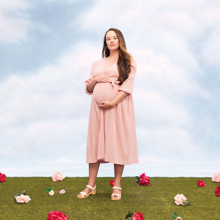 Flora Organic Cotton Wrap Dress - Rose – Olli Ella USA
