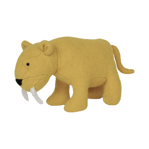 Set of plush felted extinct animal toys for kids. Mammoth, Dodo and Saber Tooth Tiger toys for kids.