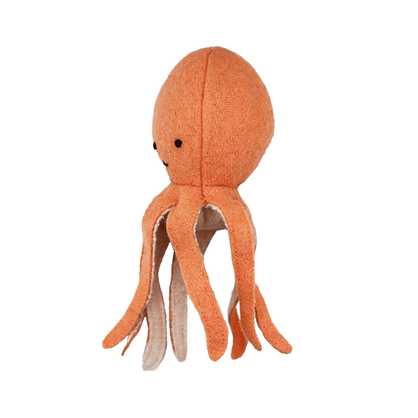 Set of plush felted marine toys for kids. Set of small ocean toys featuring Octopus.