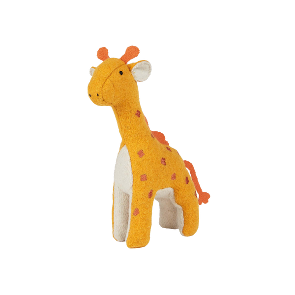 Set of plush felted savannah toys for kids. Set of small african animal toys featuring Lion, Hippo and Giraffe.