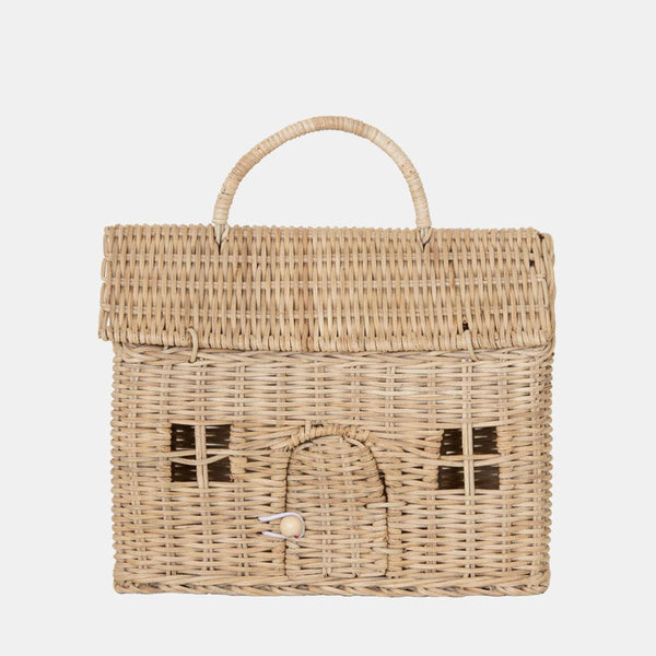 Rattan Casa Clutch - Straw