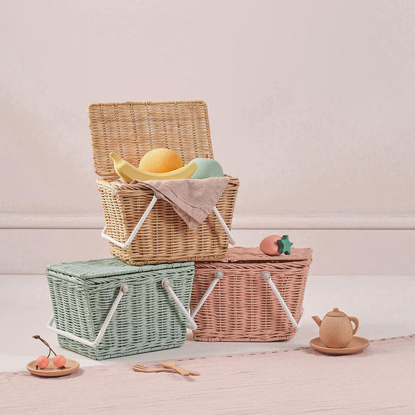 Piki Rattan Basket - Straw