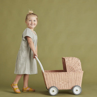 Rattan Strolley - Rose