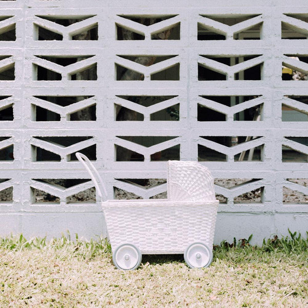 Rattan Strolley - White