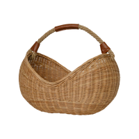 Rattan Half Moon Basket