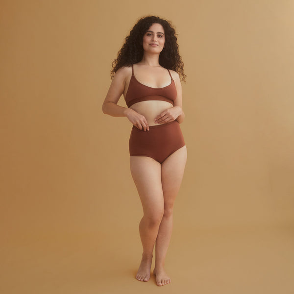 Blooma Organic Cotton Nursing Bra Chestnut Olli Ella USA