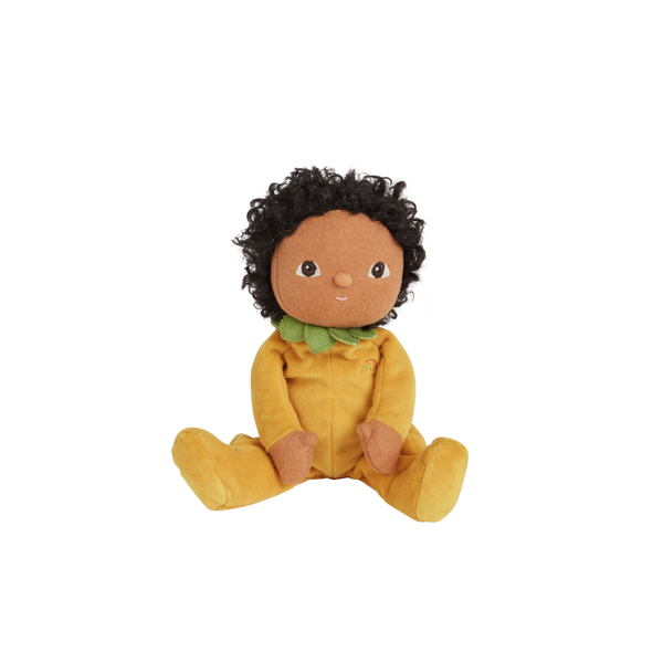 A limited-edition palm-sized plush toy, perfectly weighted in all the right places, and outfitted in a snuggly plush velvety pineapple suit.