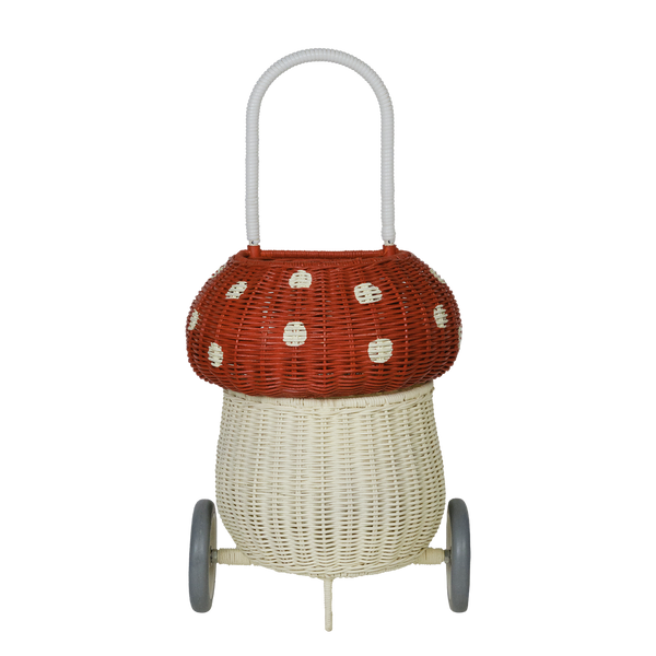 Rattan Mushroom Luggy - Red