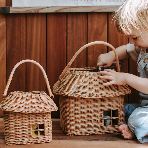 Rattan Hutch Big  Basket